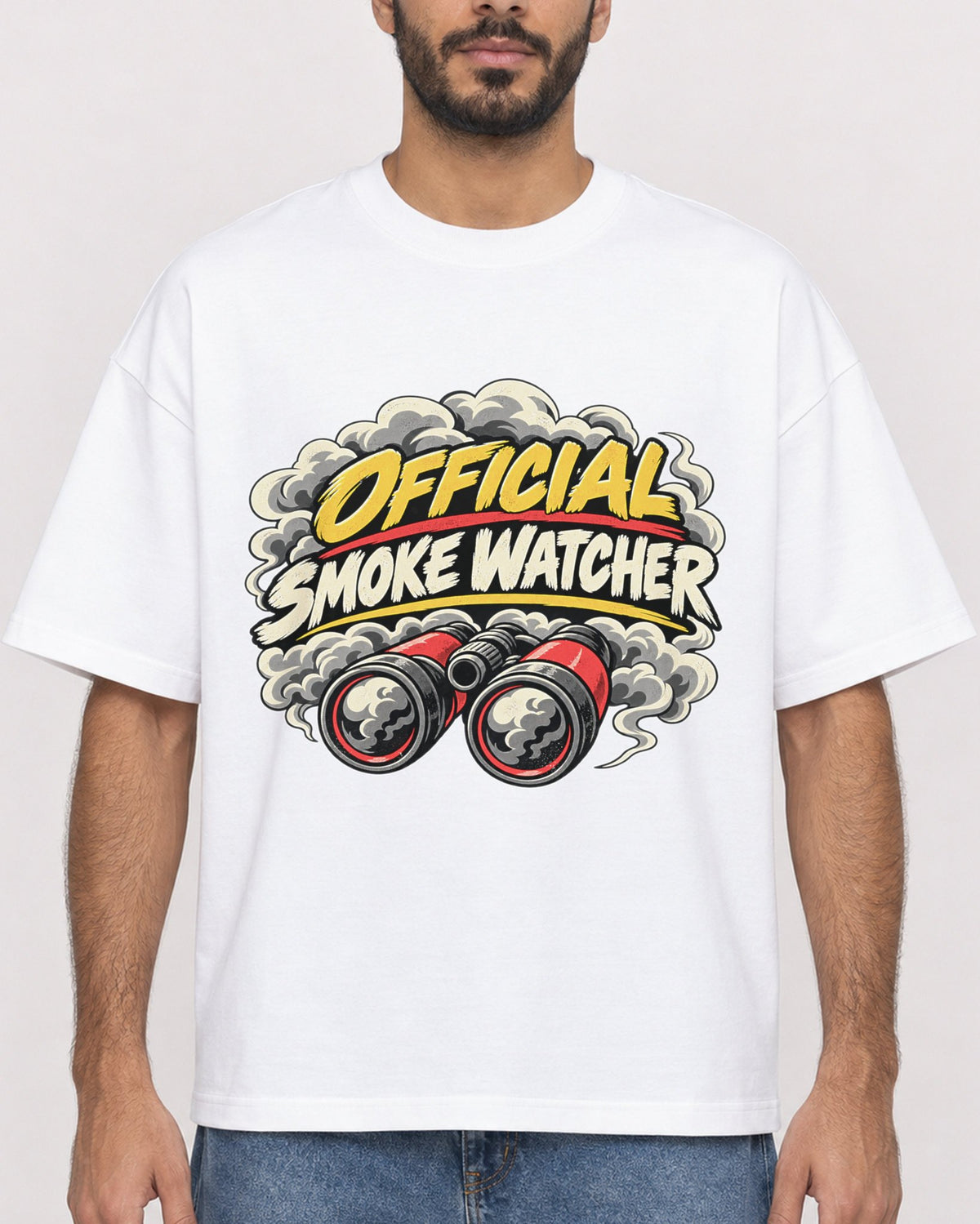 Mockup Boxy Heavyweight Tee White male close-up 07