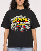 Mockup Boxy Heavyweight Tee Black female close-up 07