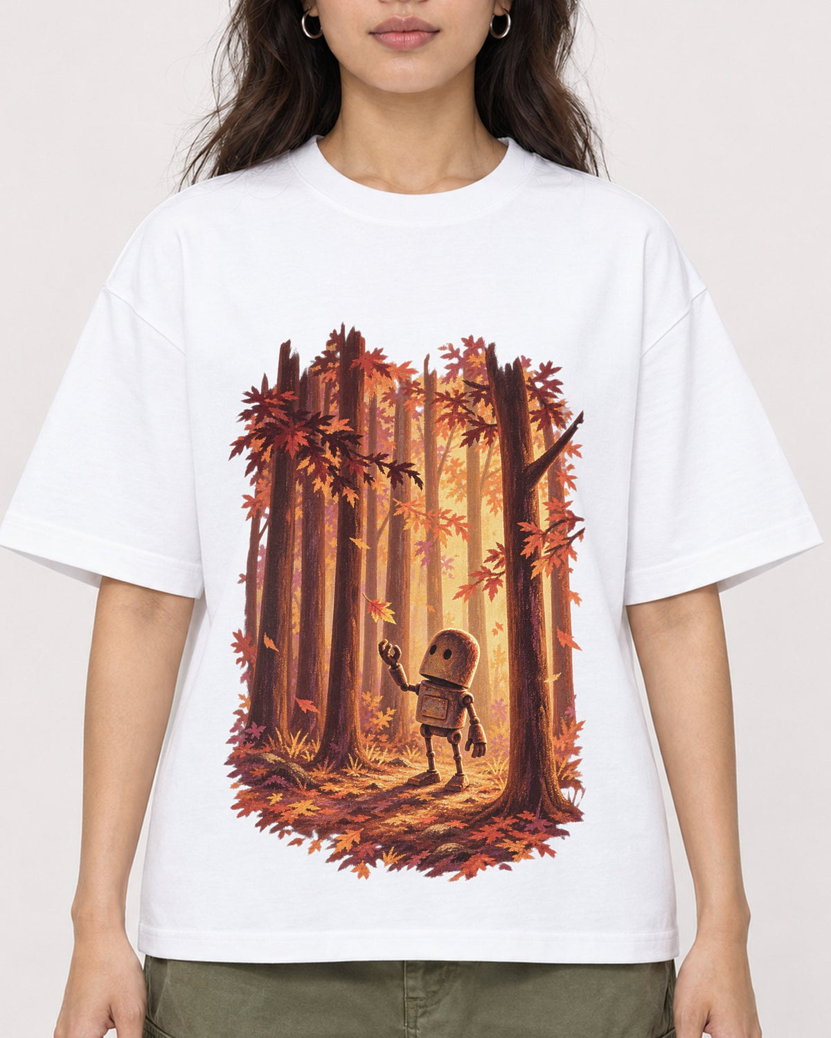 Mockup Boxy Heavyweight Tee White female close-up 02