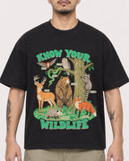 Mockup Boxy Heavyweight Tee Black male close-up 12