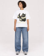 Mockup Boxy Heavyweight Tee White female full-body 40