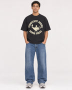 Mockup Boxy Heavyweight Tee Black male full-body 10