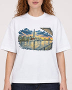 Mockup Boxy Heavyweight Tee White female close-up 09