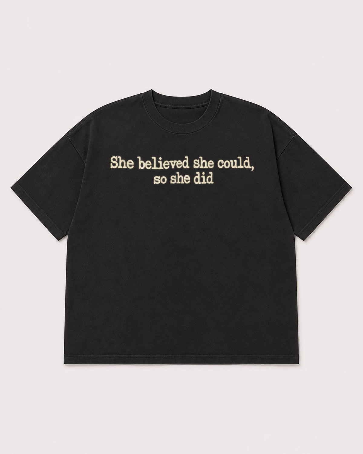 Mockup Boxy Heavyweight Tee Black product