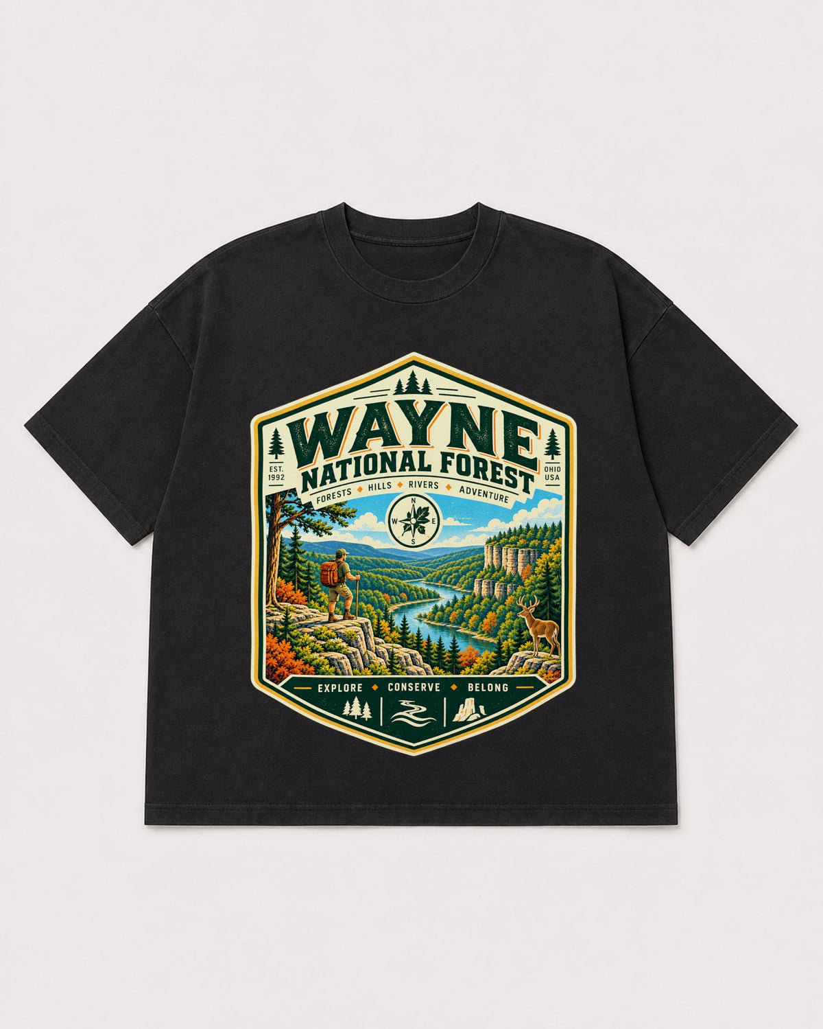 Mockup Boxy Heavyweight Tee Black product