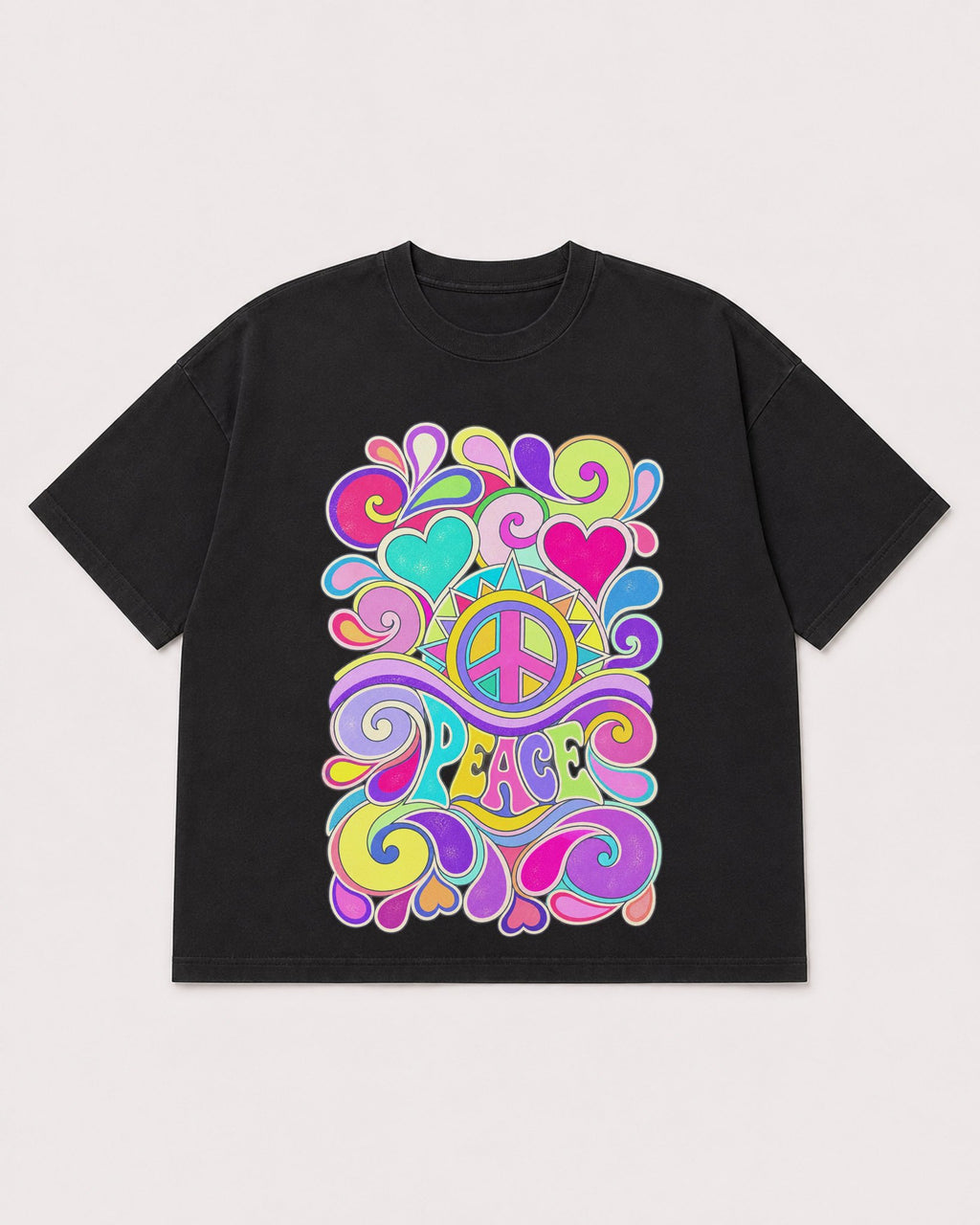 Mockup Boxy Heavyweight Tee Black product