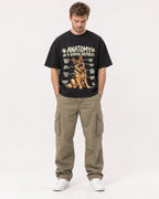 Mockup Boxy Heavyweight Tee Black male full-body 08