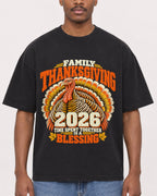 Mockup Boxy Heavyweight Tee Black male close-up 14