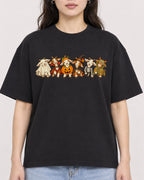 Mockup Boxy Heavyweight Tee Black female close-up 03