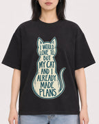 Mockup Boxy Heavyweight Tee Black female close-up 31