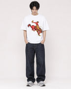 Mockup Boxy Heavyweight Tee White male full-body 11