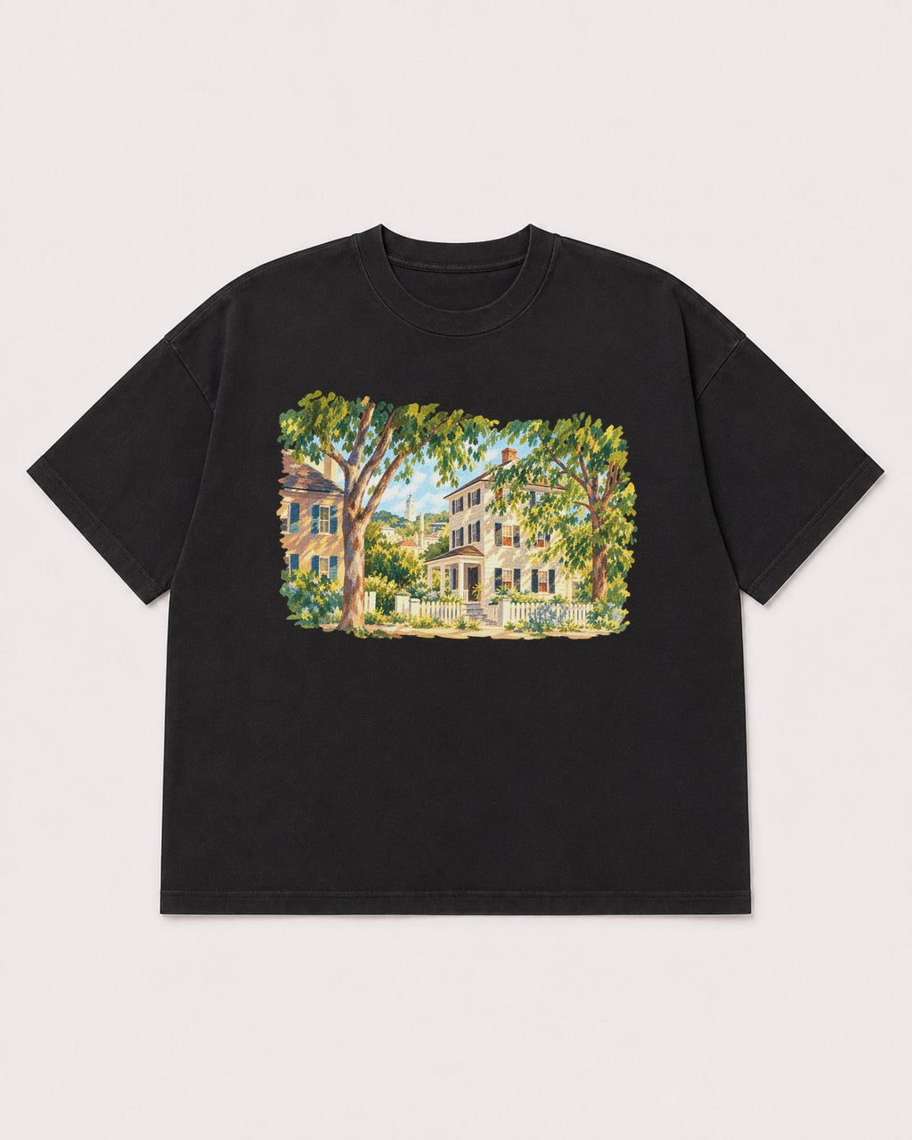 Mockup Boxy Heavyweight Tee Black product