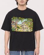 Mockup Boxy Heavyweight Tee Black male close-up 03