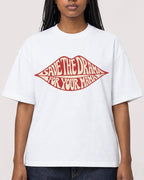 Mockup Boxy Heavyweight Tee White female close-up 04