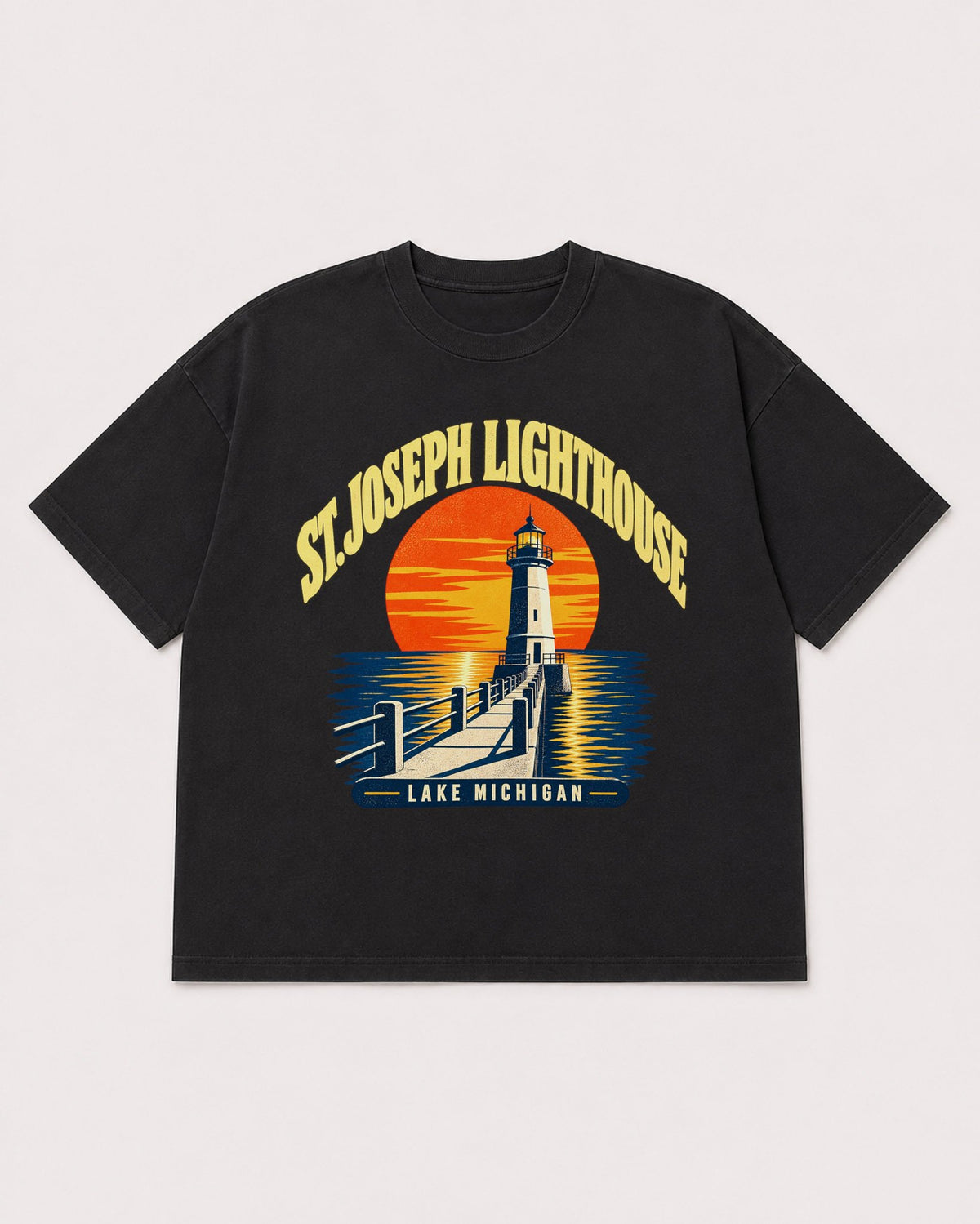 Mockup Boxy Heavyweight Tee Black product