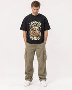Mockup Boxy Heavyweight Tee Black male full-body 08