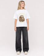 Mockup Boxy Heavyweight Tee White female full-body 08