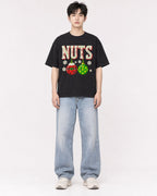 Mockup Boxy Heavyweight Tee Black male full-body 01