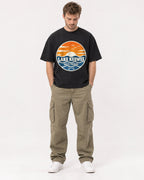 Mockup Boxy Heavyweight Tee Black male full-body 08