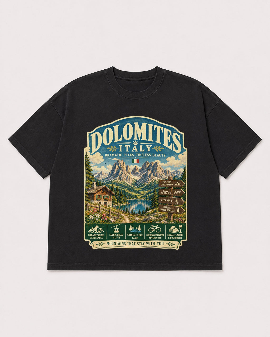 Mockup Boxy Heavyweight Tee Black product