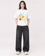 Mockup Boxy Heavyweight Tee White female full-body 03