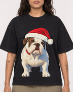 Mockup Boxy Heavyweight Tee Black female close-up 06