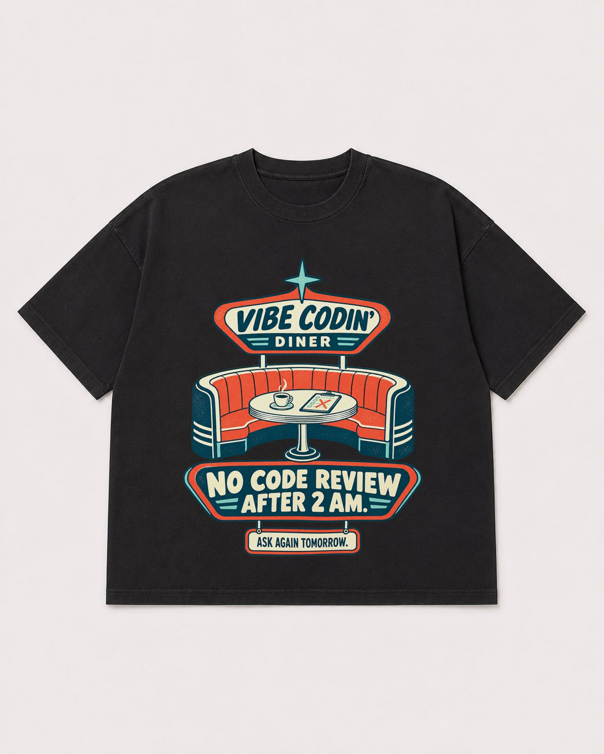 Mockup Boxy Heavyweight Tee Black product