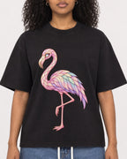 Mockup Boxy Heavyweight Tee Black female close-up 05