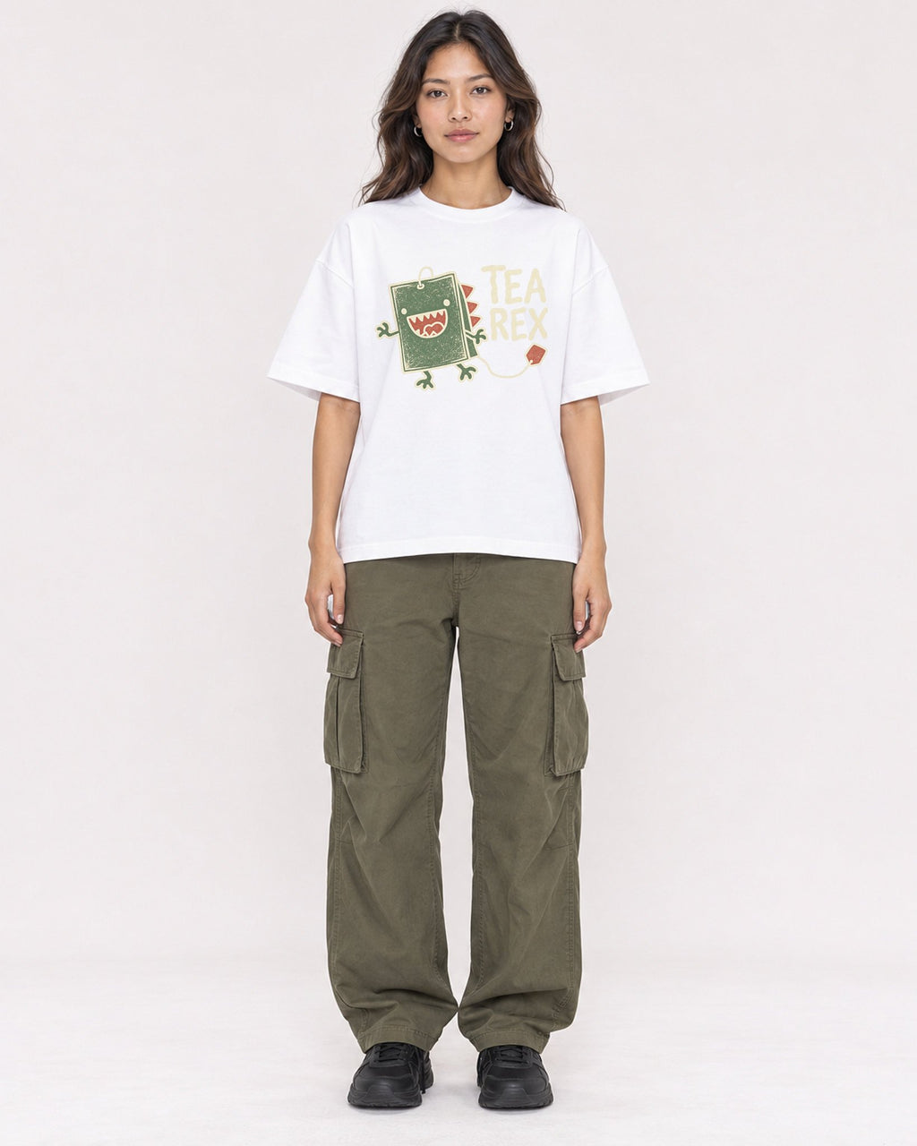 Mockup Boxy Heavyweight Tee White female full-body 02