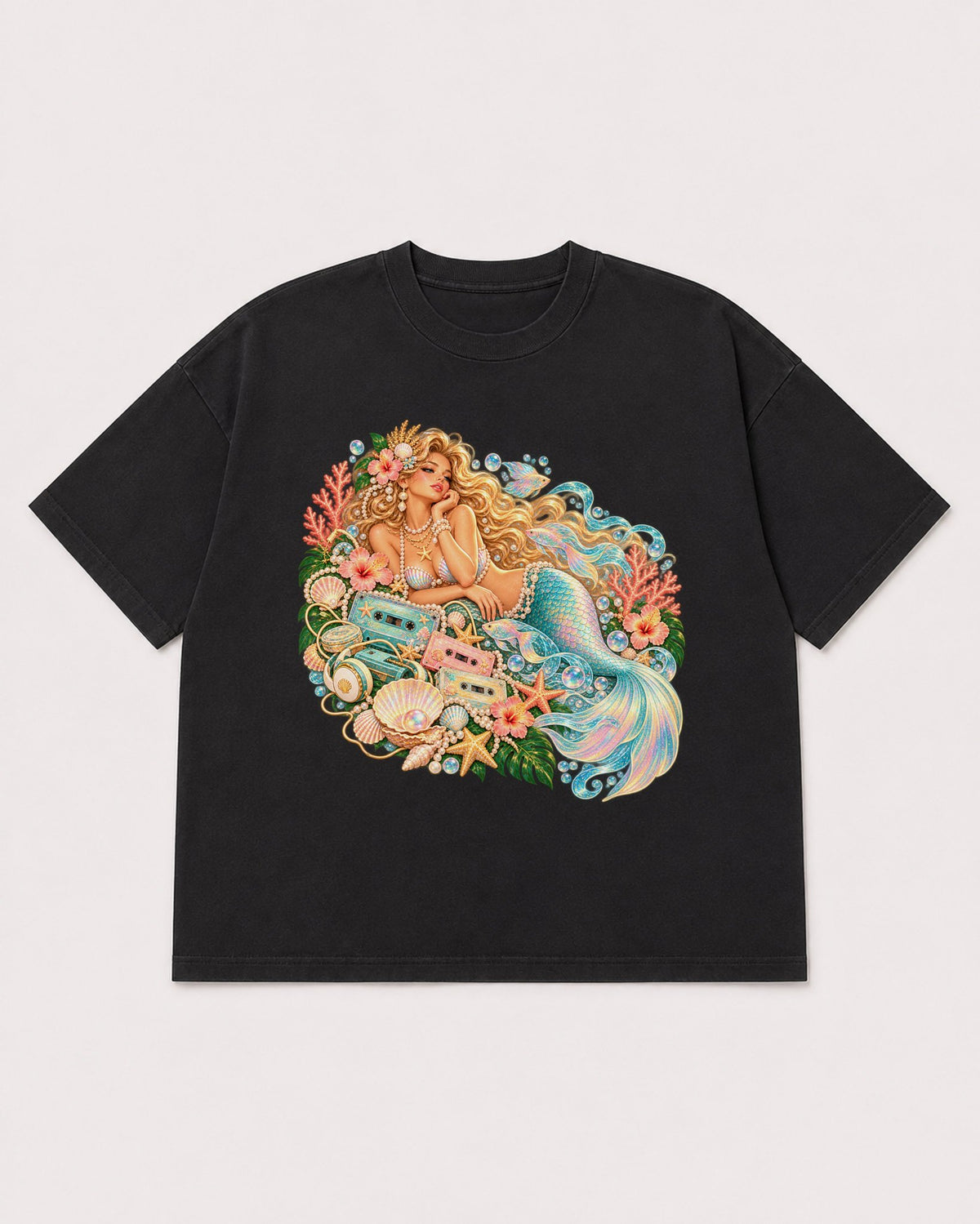 Mockup Boxy Heavyweight Tee Black product