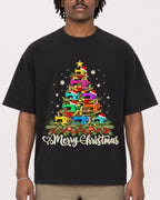 Mockup Boxy Heavyweight Tee Black male close-up 04