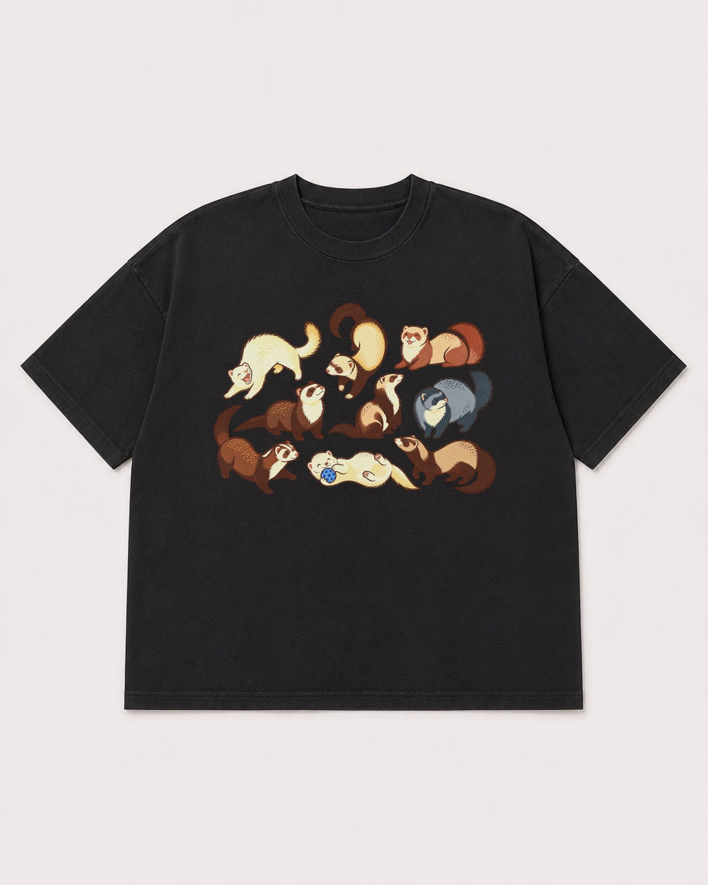 Mockup Boxy Heavyweight Tee Black product