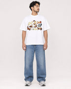 Mockup Boxy Heavyweight Tee White male full-body 02