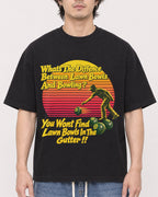 Mockup Boxy Heavyweight Tee Black male close-up 03