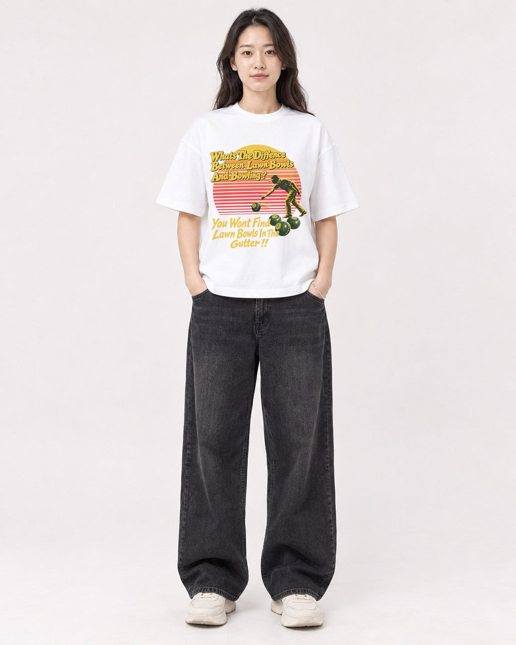 Mockup Boxy Heavyweight Tee White female full-body 03
