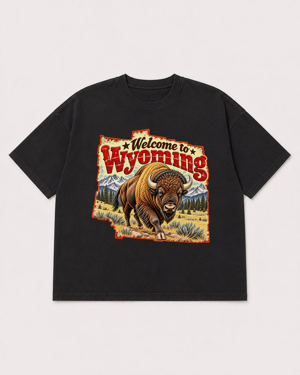 Mockup Boxy Heavyweight Tee Black product