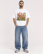Mockup Boxy Heavyweight Tee White male full-body 37