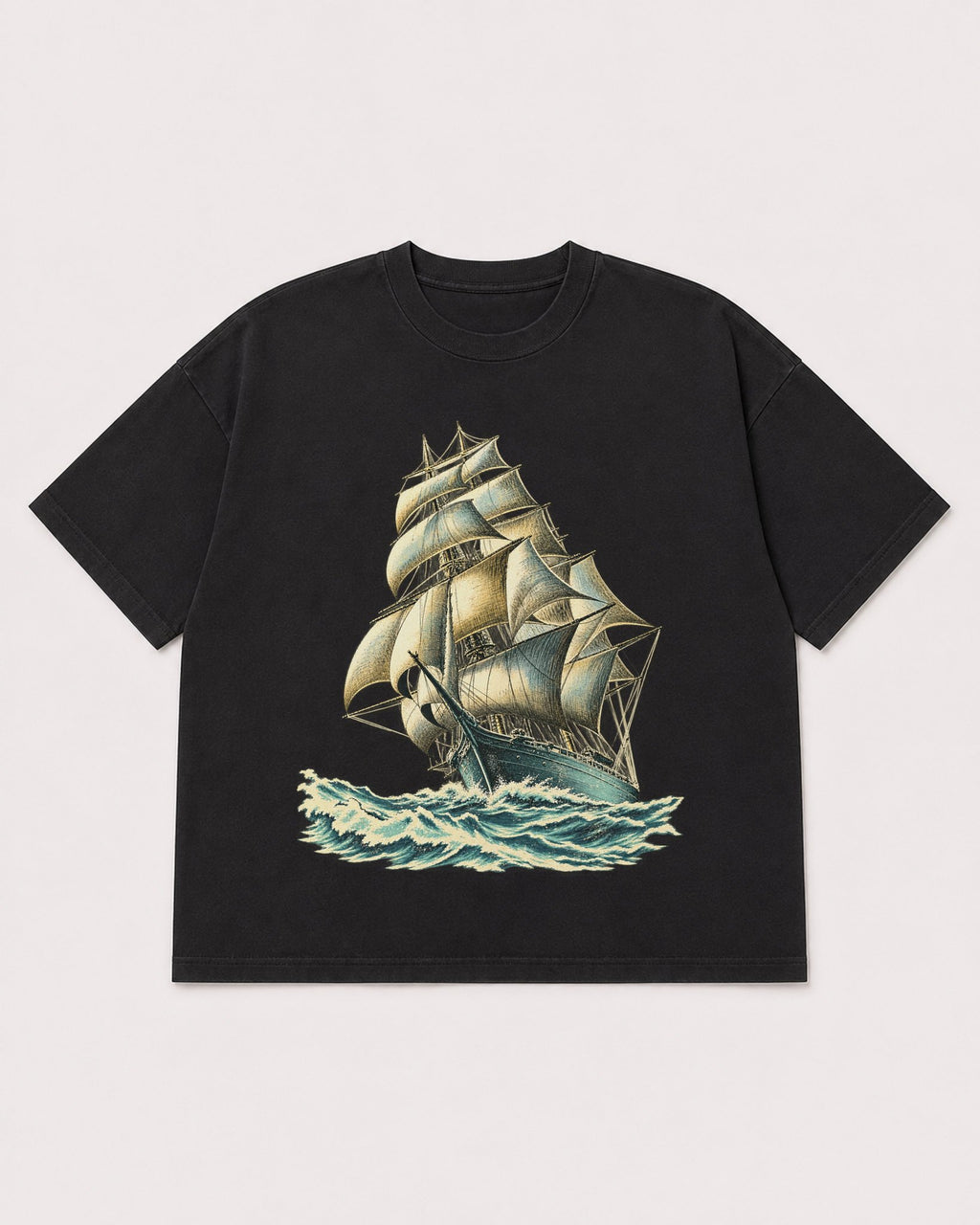 Mockup Boxy Heavyweight Tee Black product