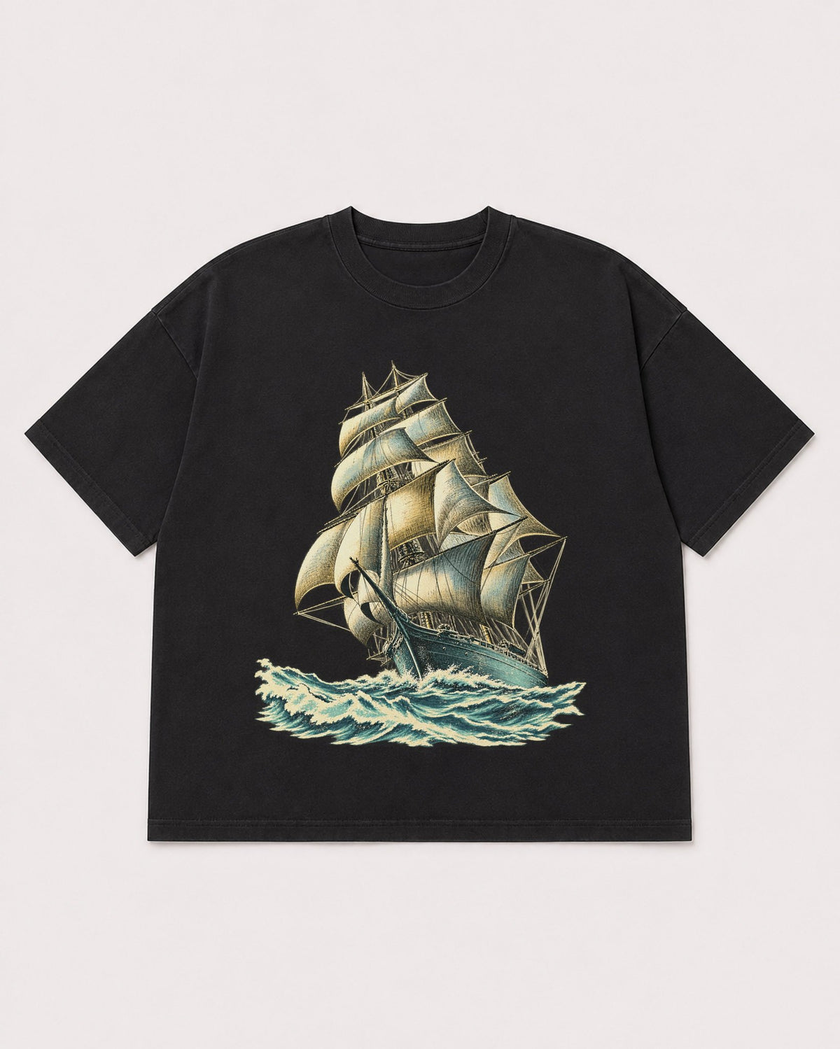 Mockup Boxy Heavyweight Tee Black product