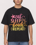 Mockup Boxy Heavyweight Tee Black male close-up 06