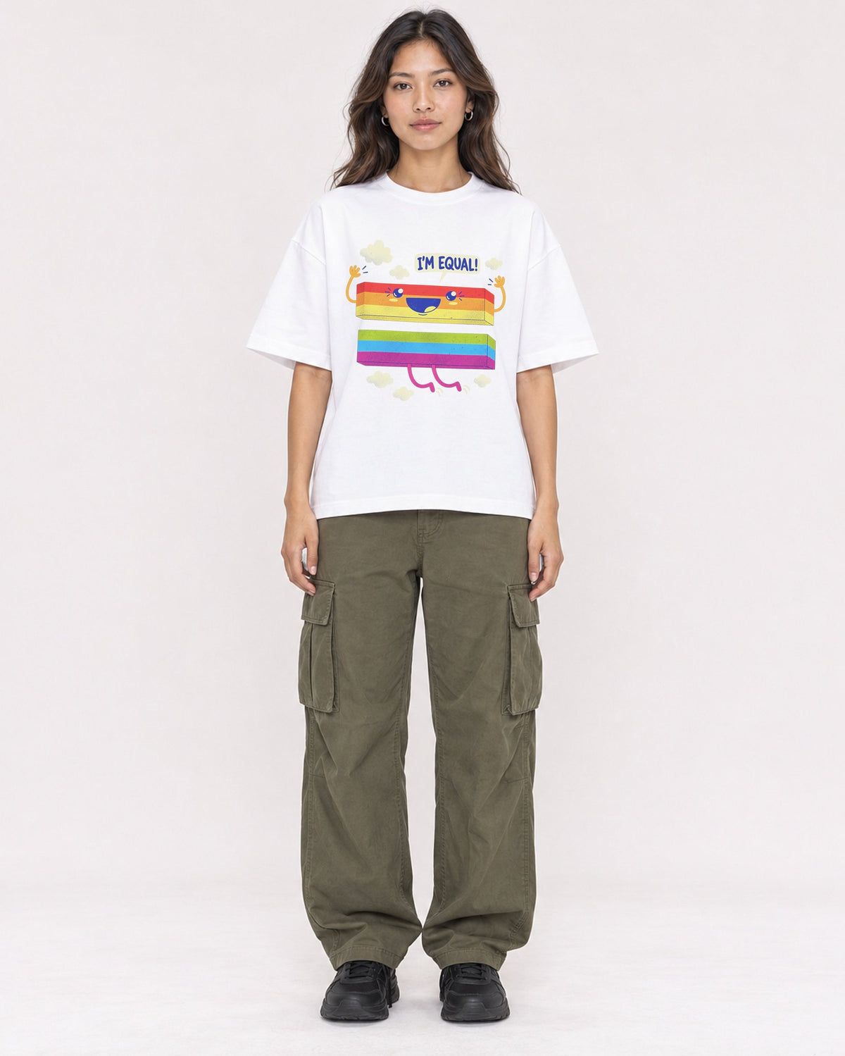 Mockup Boxy Heavyweight Tee White female full-body 02