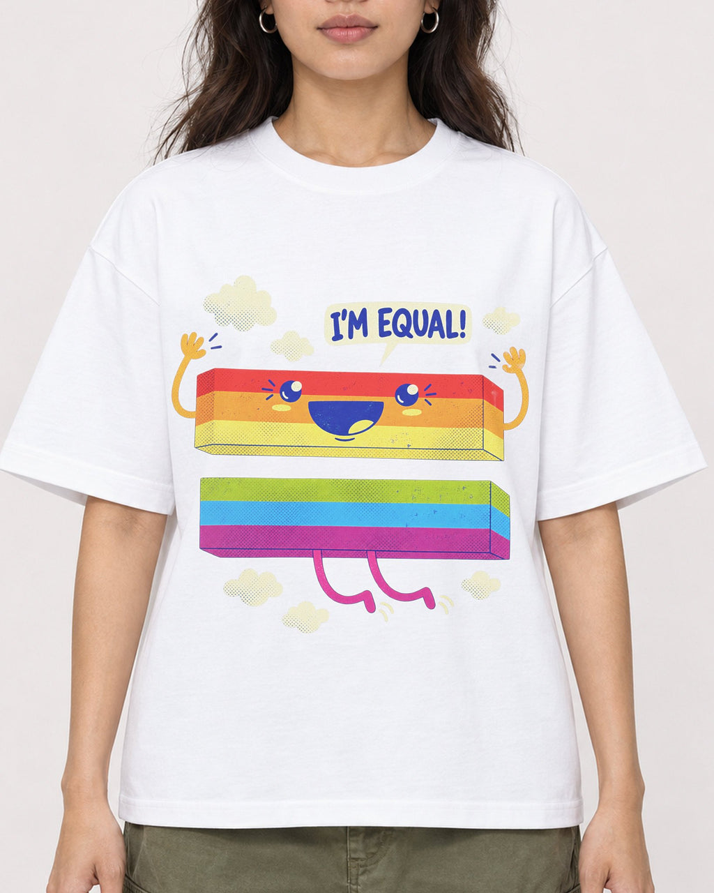 Mockup Boxy Heavyweight Tee White female close-up 02