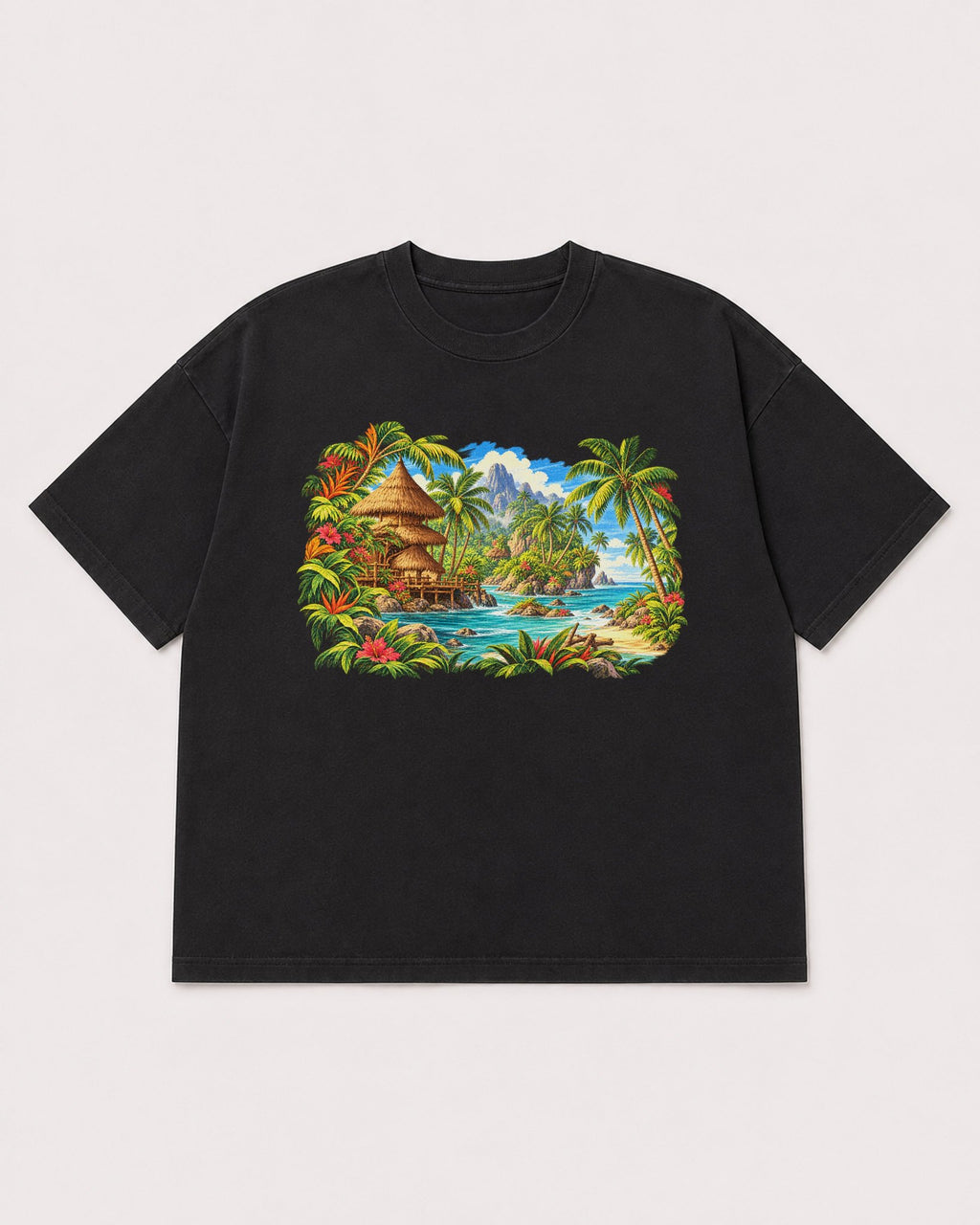 Mockup Boxy Heavyweight Tee Black product