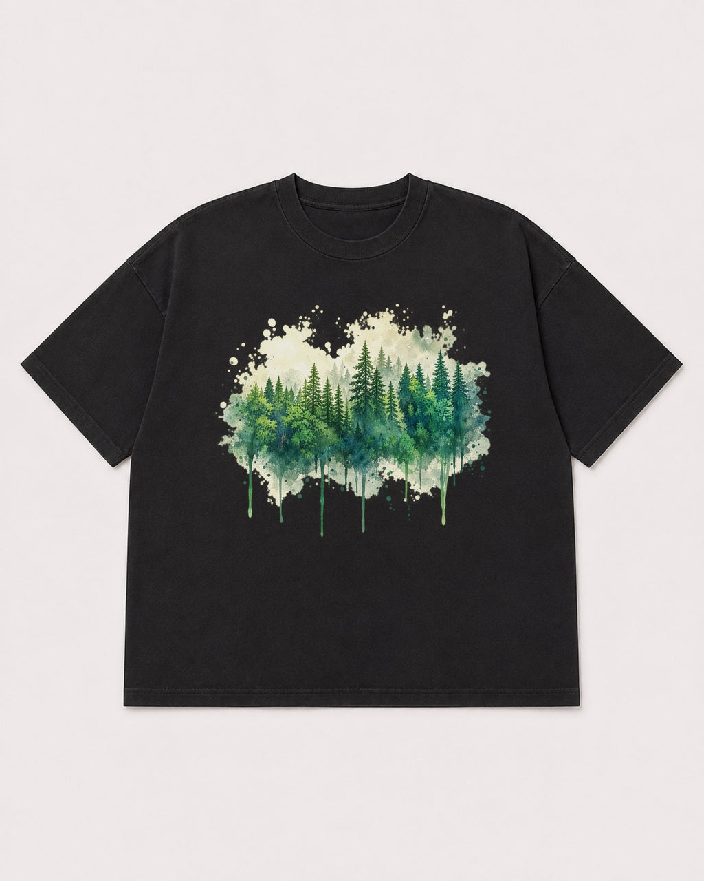 Mockup Boxy Heavyweight Tee Black product