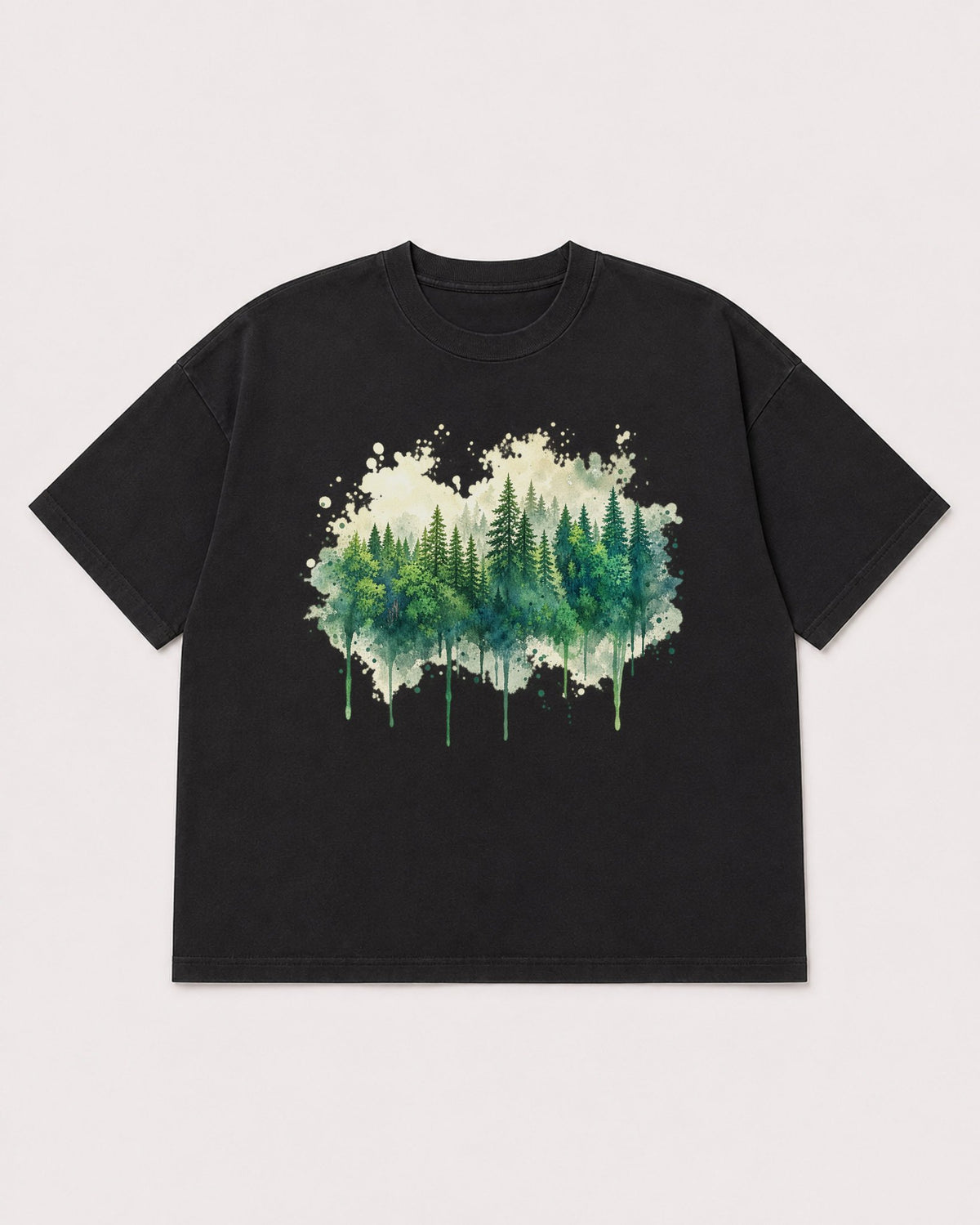 Mockup Boxy Heavyweight Tee Black product