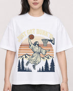 Mockup Boxy Heavyweight Tee White female close-up 13