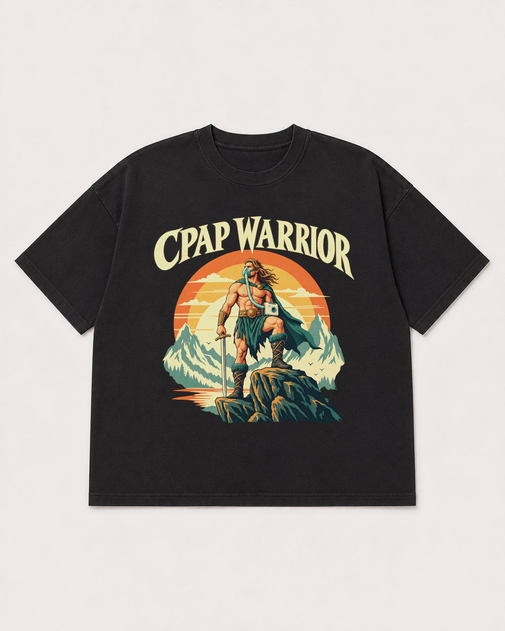Mockup Boxy Heavyweight Tee Black product