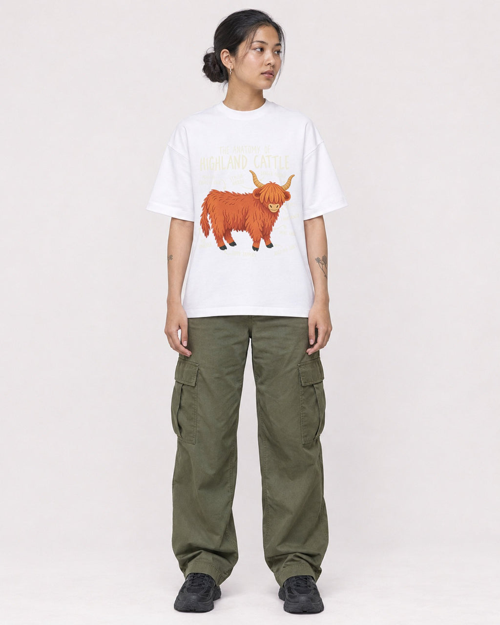 Mockup Boxy Heavyweight Tee White female full-body 12
