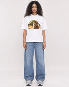 Mockup Boxy Heavyweight Tee White female full-body 10