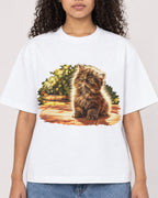 Mockup Boxy Heavyweight Tee White female close-up 10
